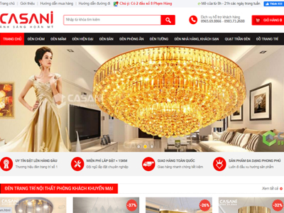 Thiết kế website Casani.vn